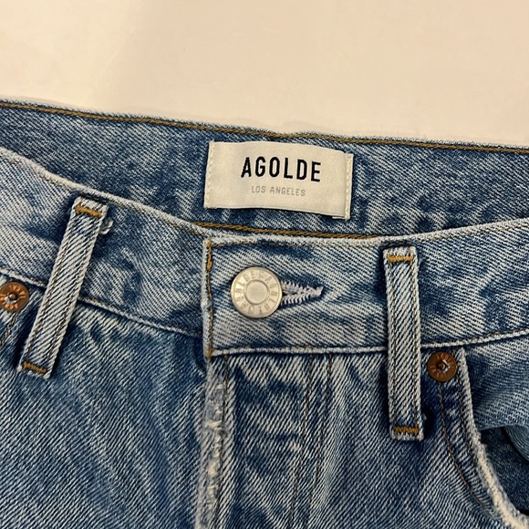 AGOLDE blue high waisted straight leg jeans size 26 - Picture 2 of 7